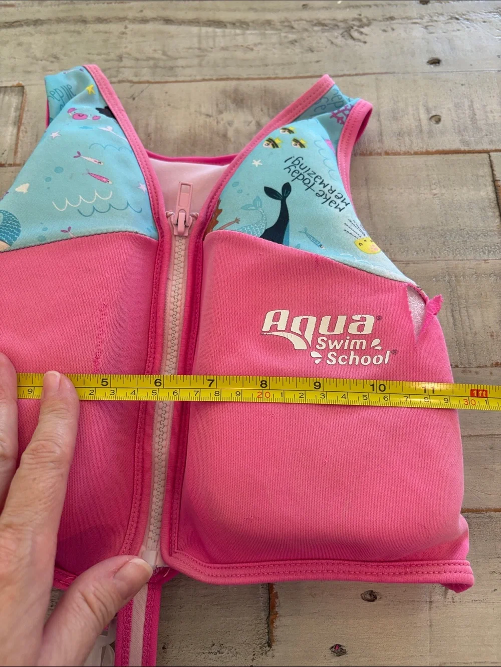 Aqua Swim School Youth Pink Mermaid Swim Training Vest